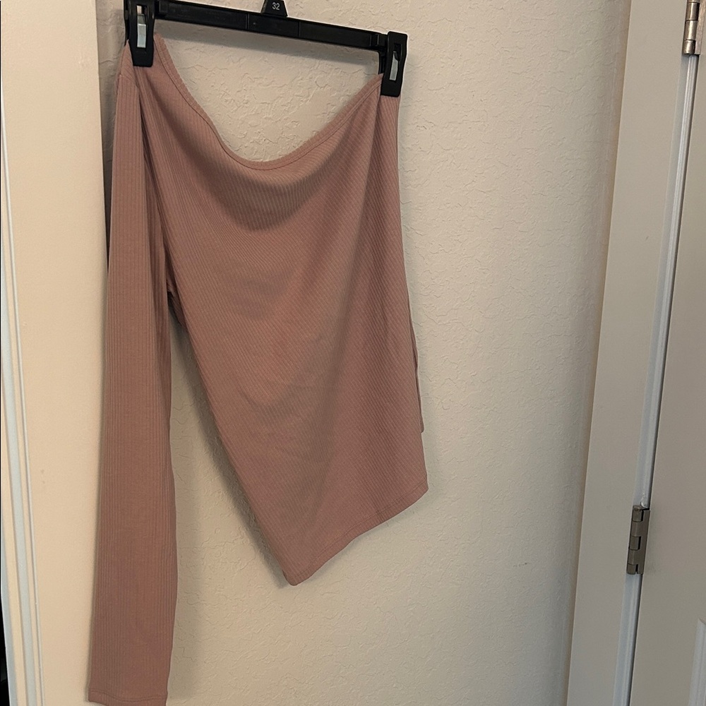 Old Navy Asymmetrical Skirt in Soft Brown